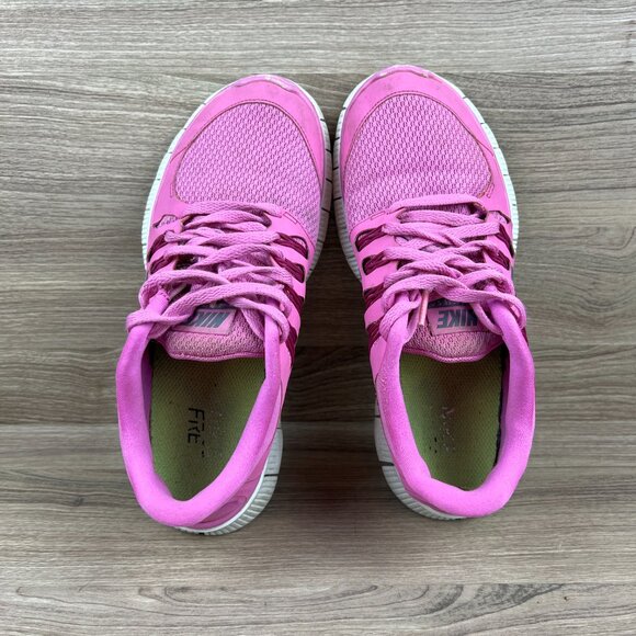 Nike Free 5.0 Pink Athletic Running Shoe - Picture 5 of 7